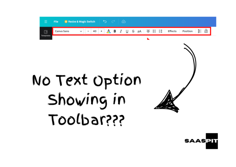 Canva No Text Option Showing in Toolbar